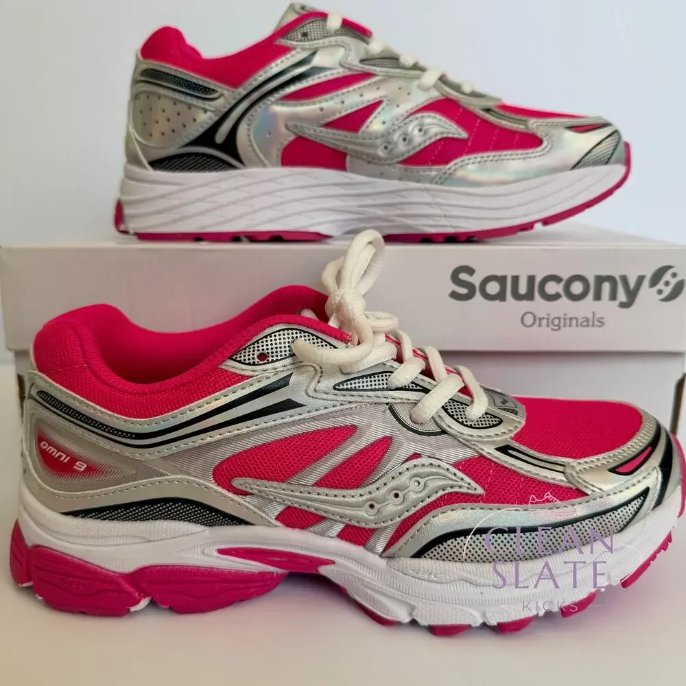 Saucony Omni 9 Fuchsia Silver Youth 4.5M NIB